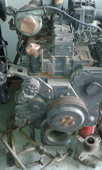 Used original PC200-7 excavator S6D102 engine assembly