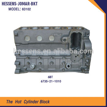 6D102 Excavator engine cylinder block for komatsu