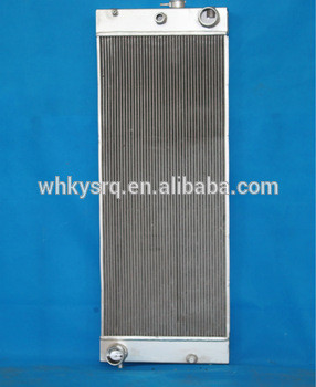 Top grade engine parts custom made PC450 aluminum plate excavator radiator