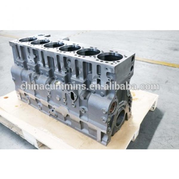 long block engine Komatsu SAA6D114E-3 cylinder block #1 image